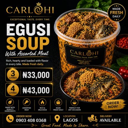 3 - 4 Liters of Egunsi Soup With Assorted Meat